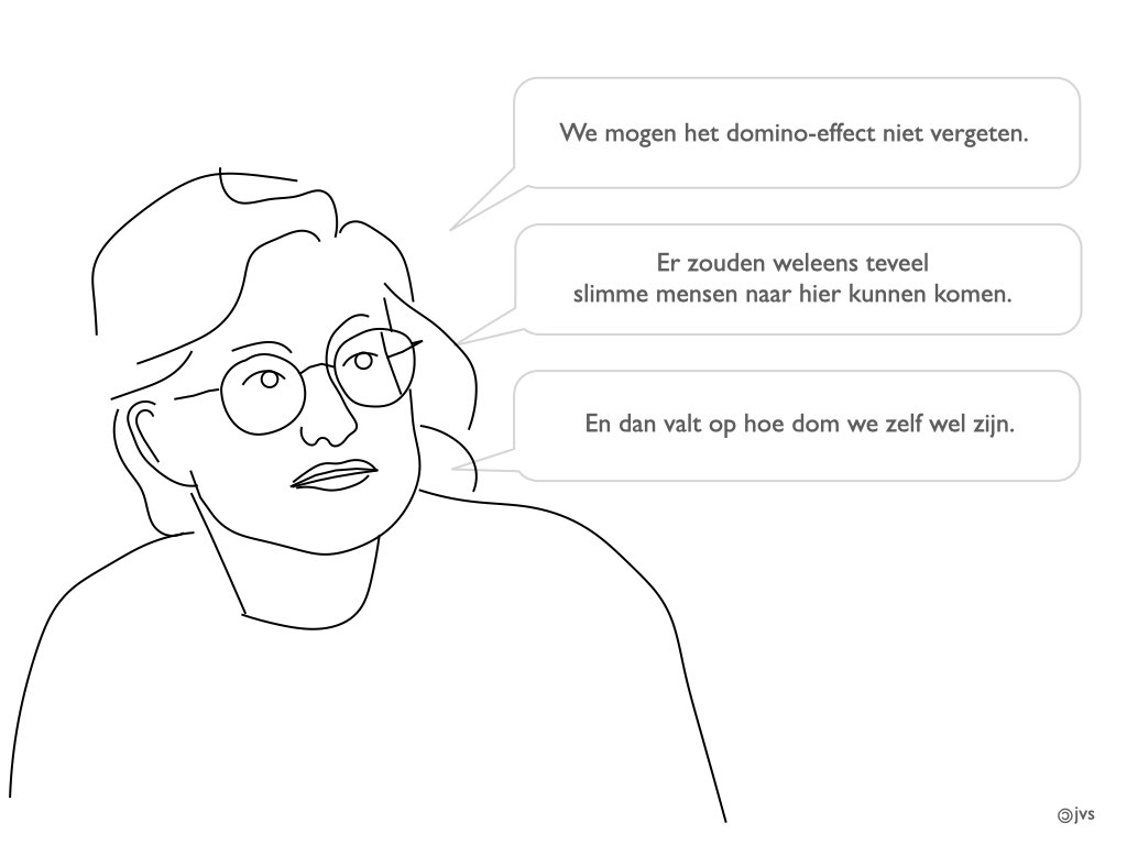 we mogen het domino-effect niet vergeten